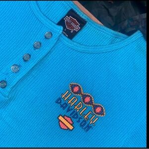 Vintage RARE Harley Davidson Ribbed Tee